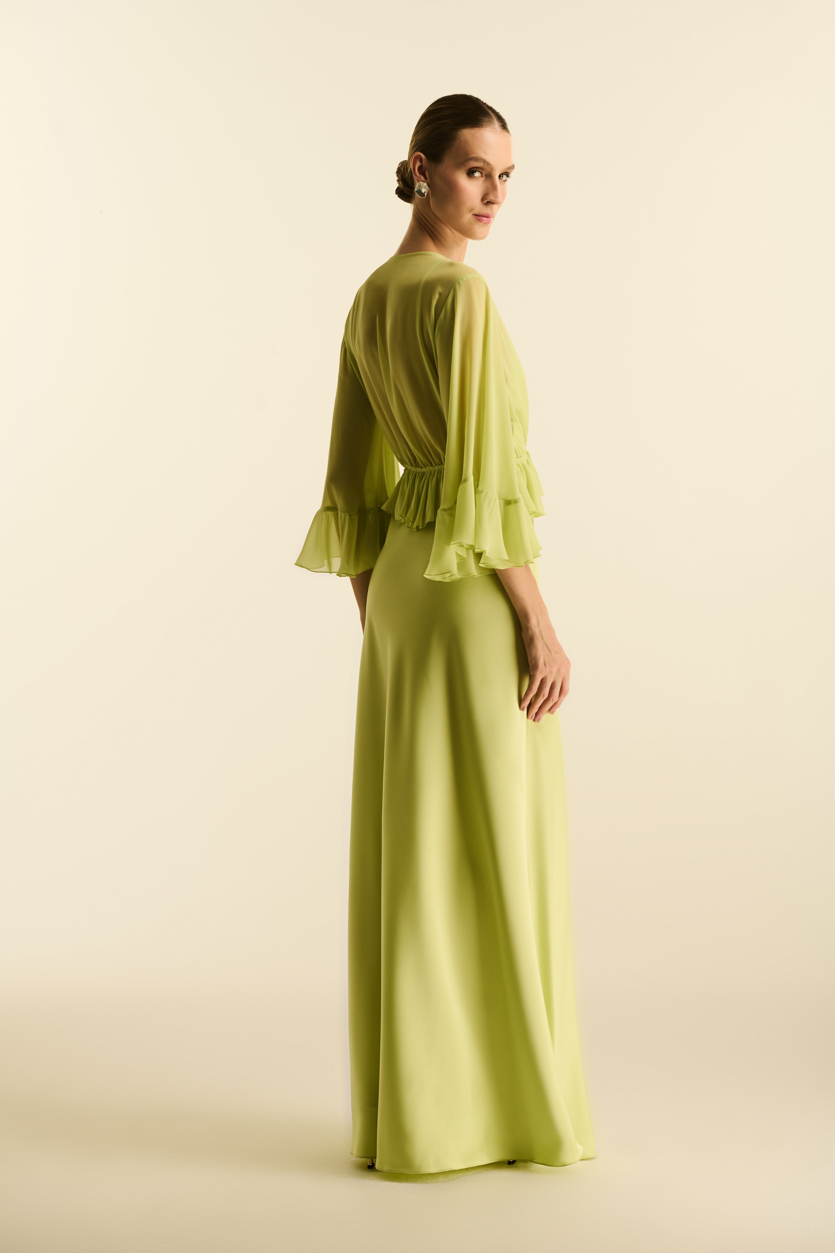 Vestido Longo com Manga