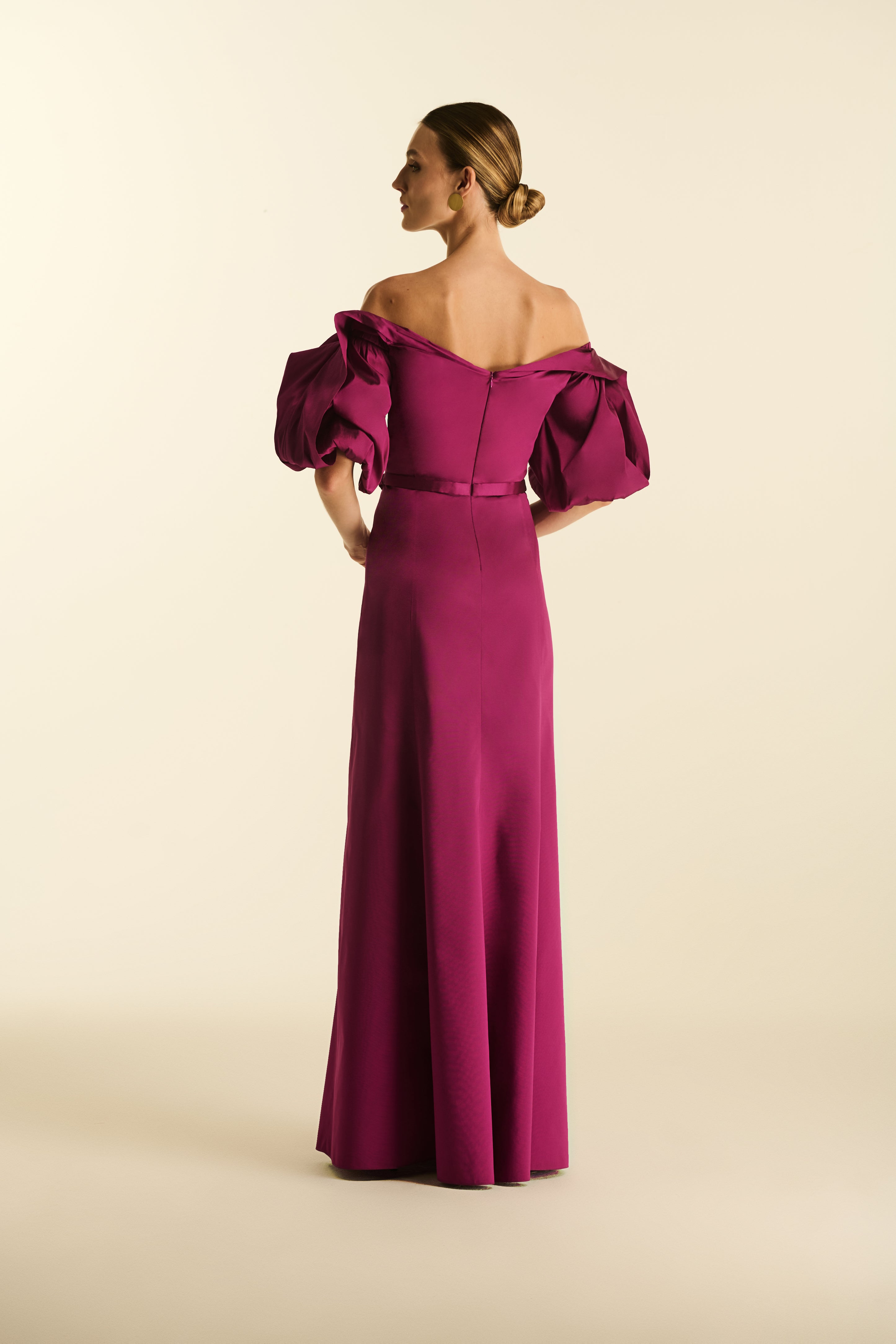 Vestido Longo Manga Bufante