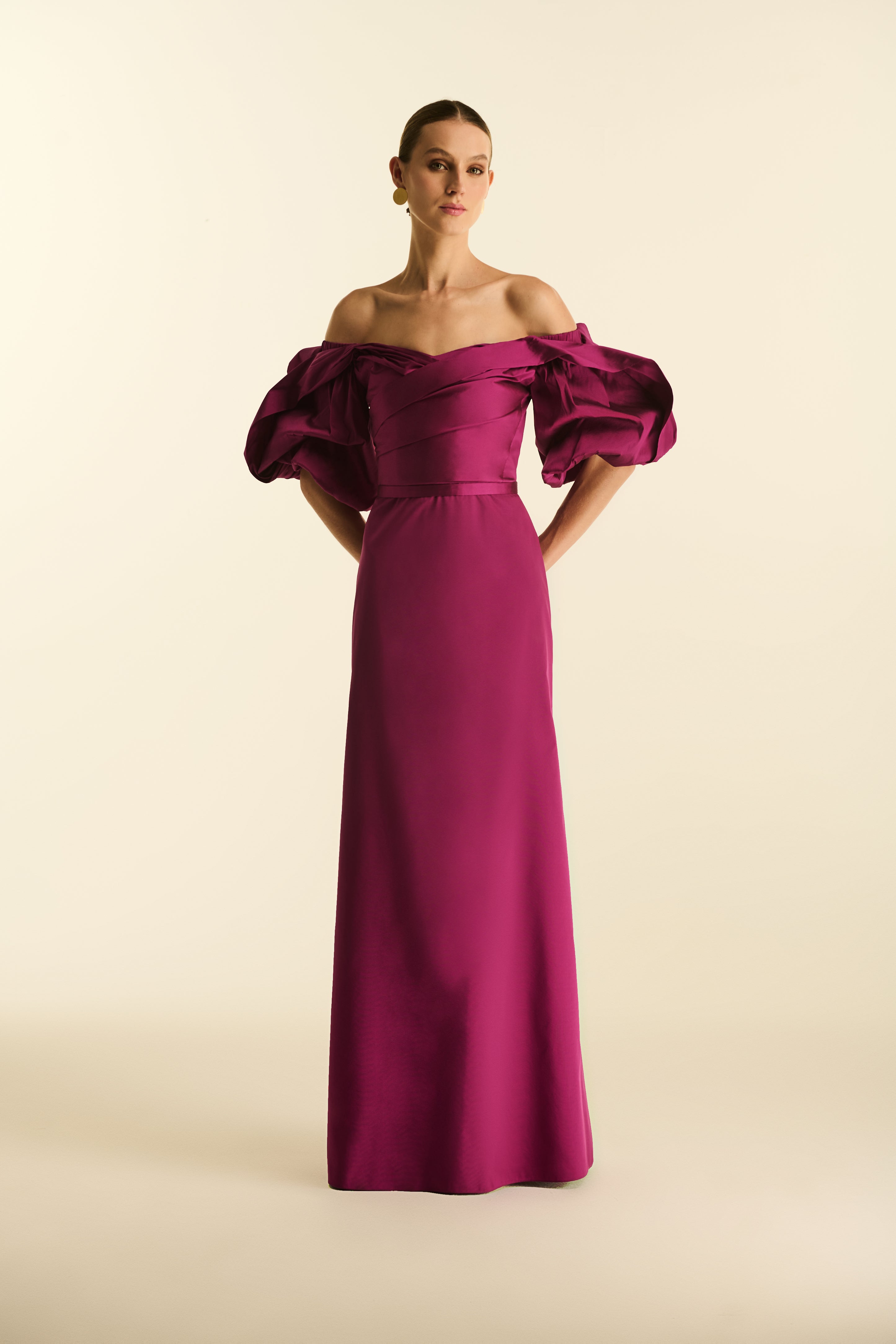 Vestido Longo Manga Bufante