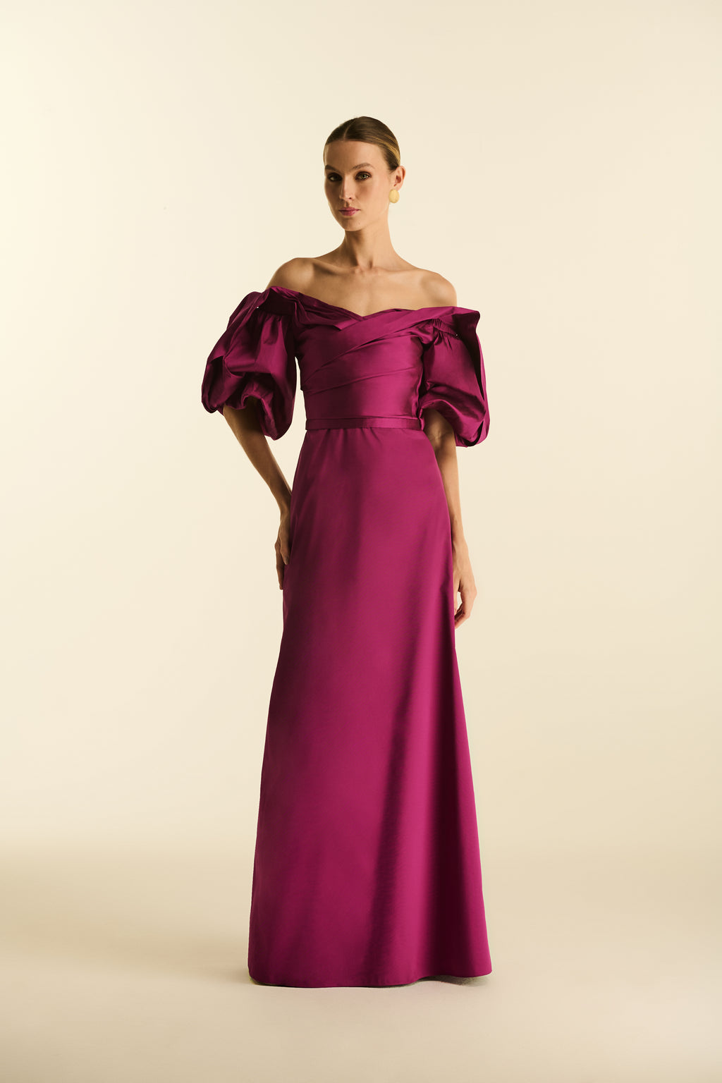 Vestido Longo Manga Bufante