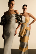 Vestido Longo Bicolor