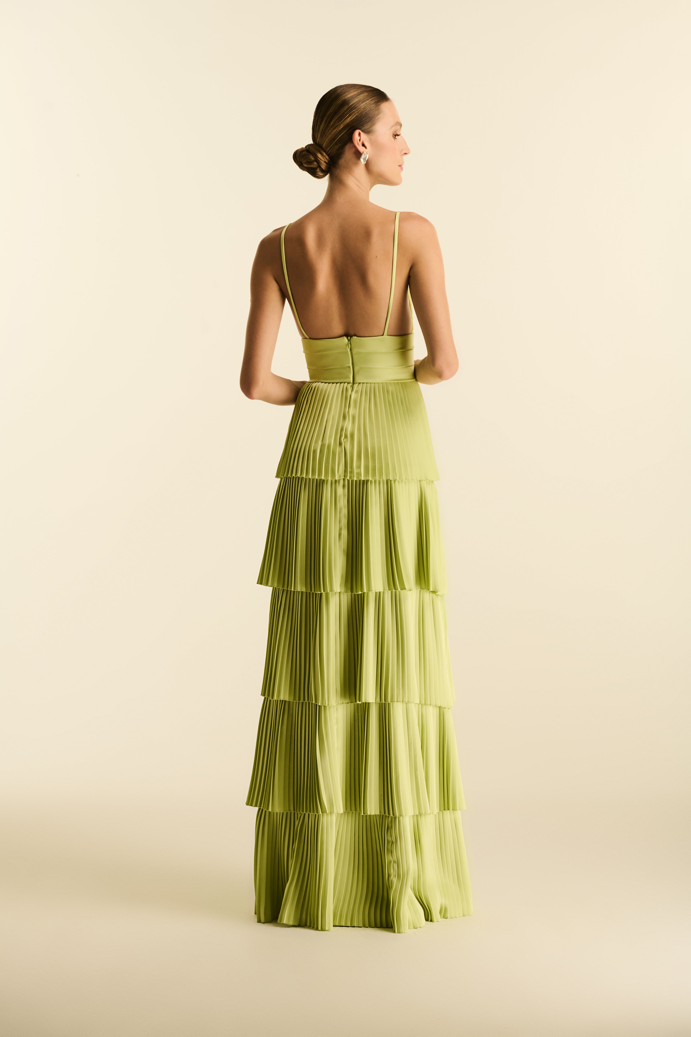 Vestido Longo Saia em Camadas