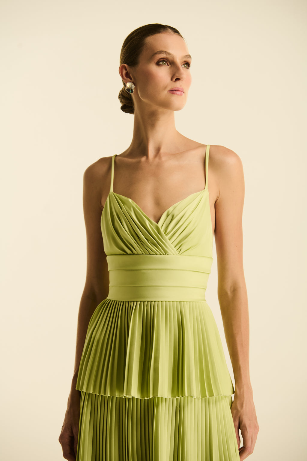 Vestido Longo Saia em Camadas