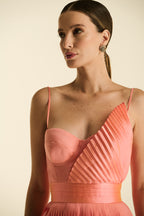 Vestido Longo Camadas Assimétricas