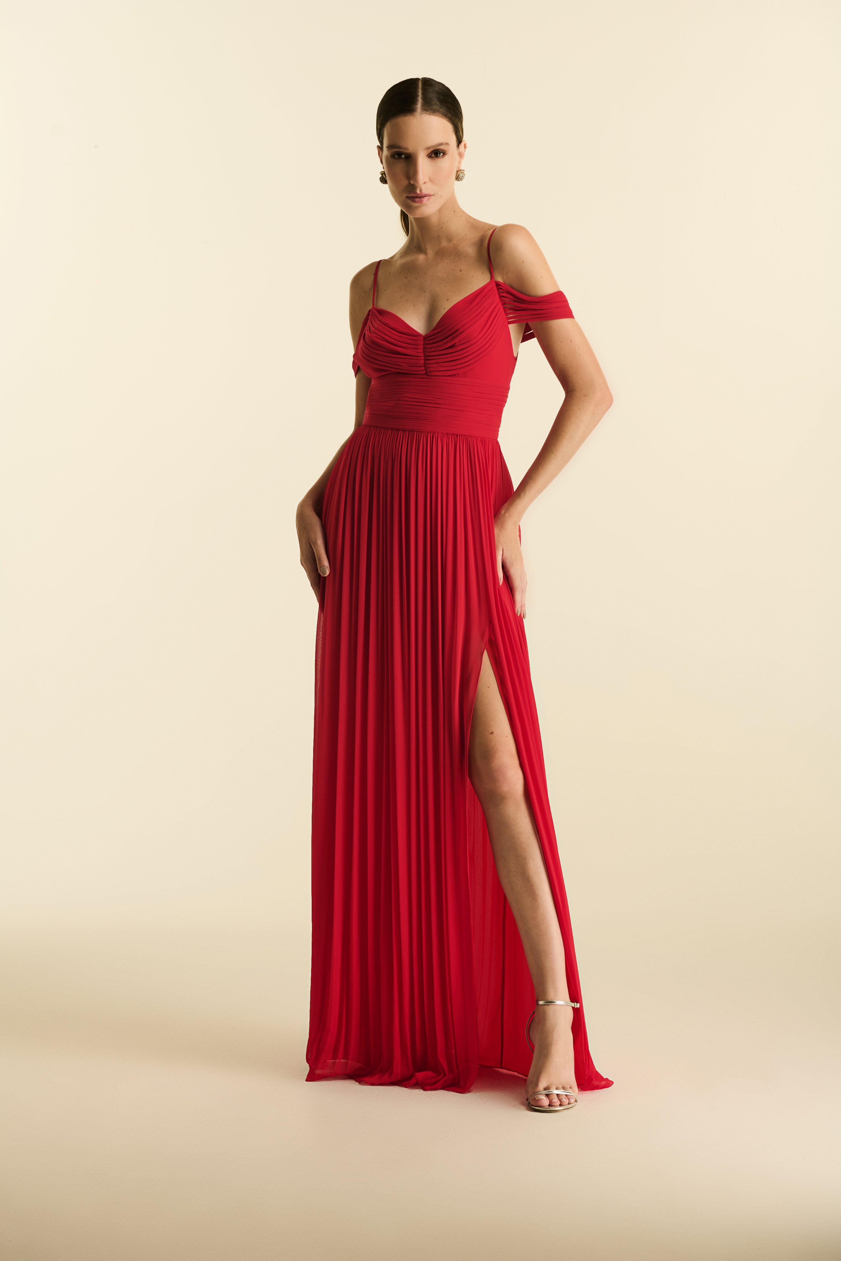 Vestido Longo Manga Roloté