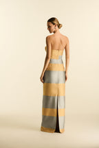 Vestido Longo Bicolor