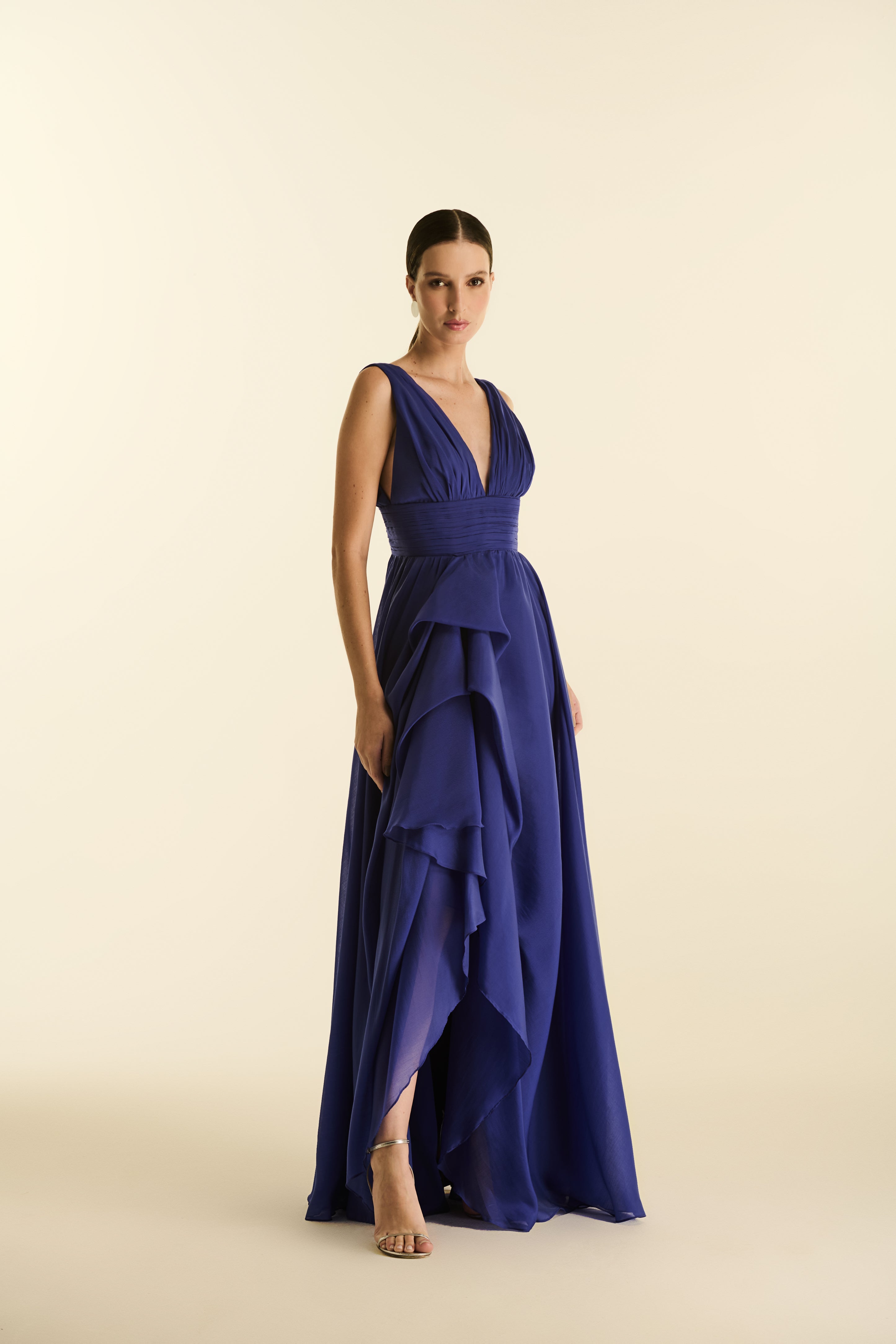 Vestido Longo Drapeado