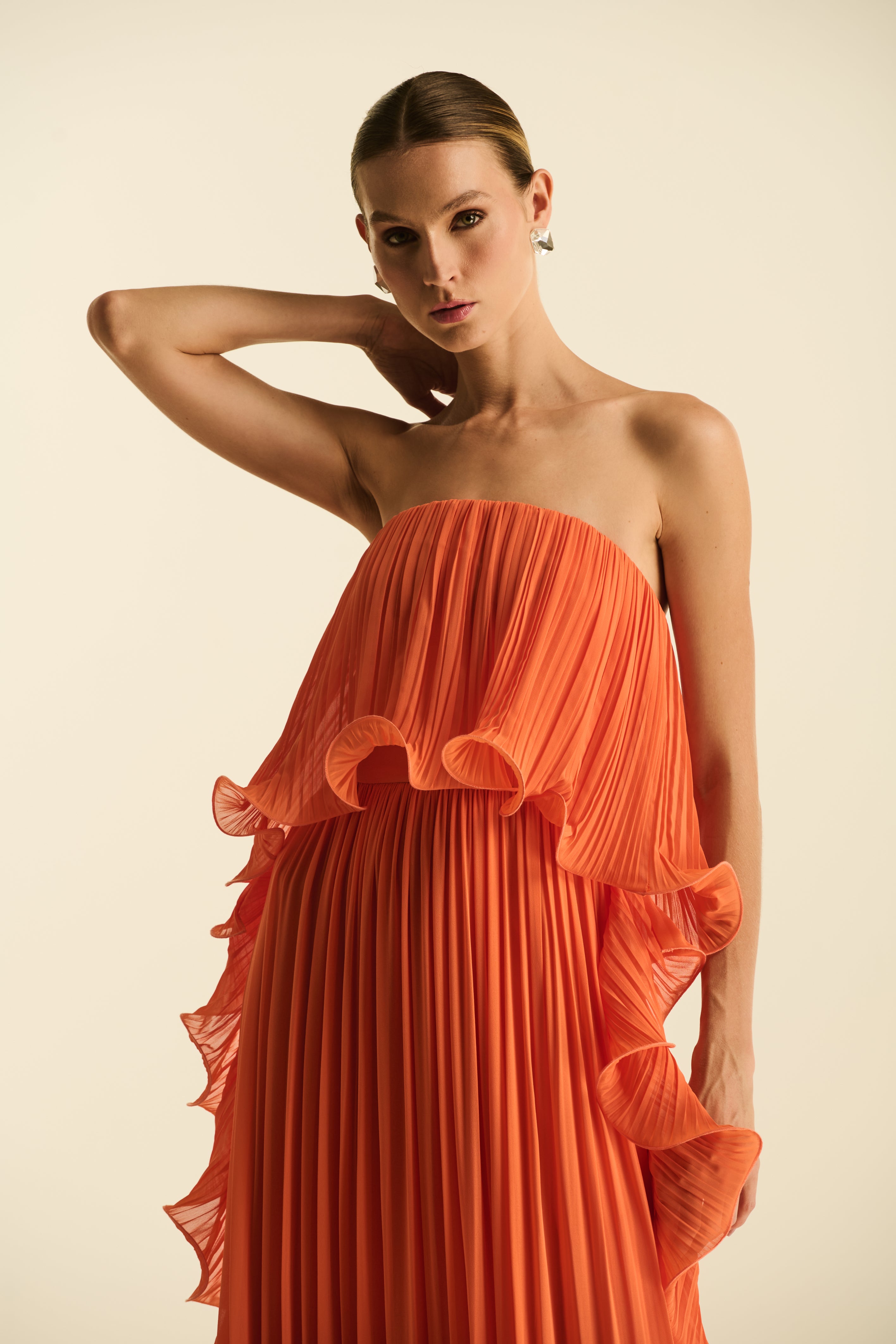 Vestido Longo Babados