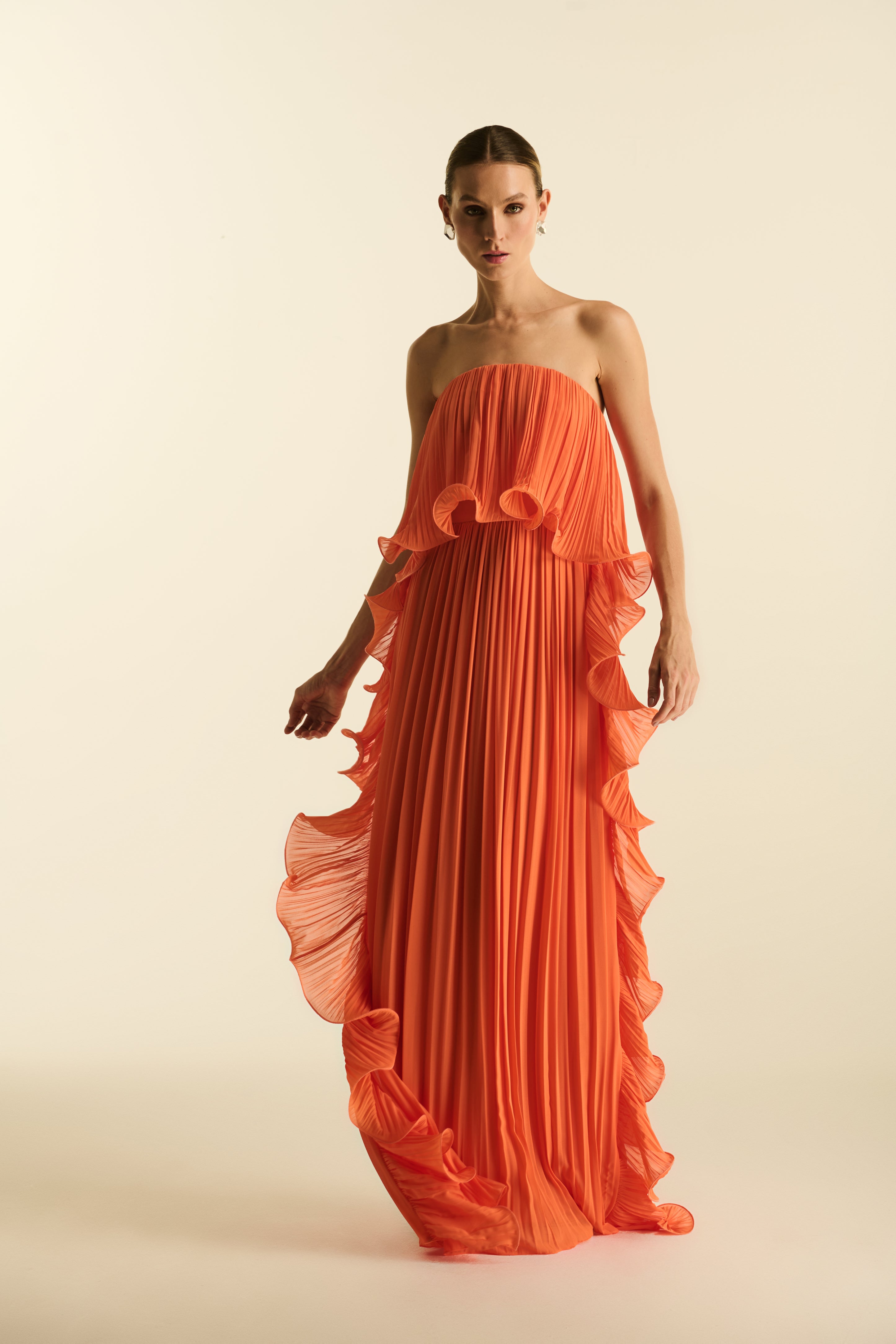 Vestido Longo Babados